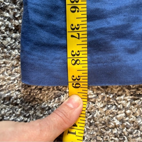 Boden 100% linen sleeveless blue dress in a size 4L - Picture 12 of 12